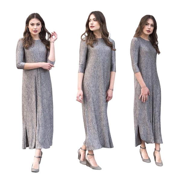 Daniella Faye Maxi dress NEW, XS silver - Picture 5 of 6